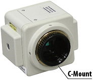 C-Mount CCD/CMOS camera zoom microscope adapter. Compatible with various CCD/CMOS sizes with zoom feature (0.35 - 0.7x)