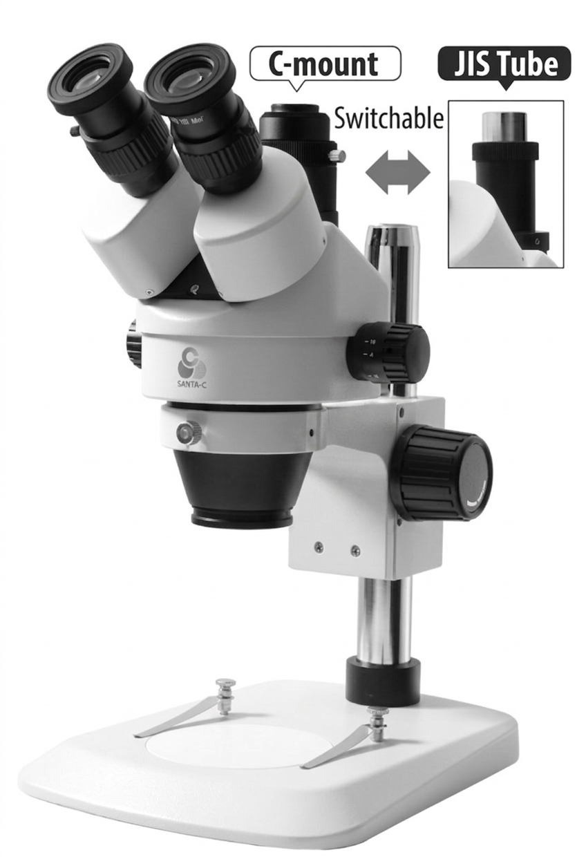 YS03C JIS and C-mount trinocular stereo microscope